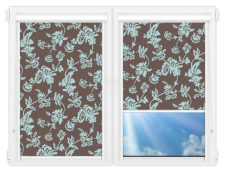 Рулонные кассетные шторы УНИ - Калифорния-4 на пластиковые окна