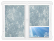 Рулонные кассетные шторы УНИ - Клаудиа-блу