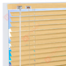 Горизонтальные алюминиевые жалюзи на пластиковые окна - цвет зелено-бежевый