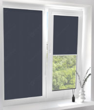 Рулонные кассетные шторы УНИ - Карина темно-синий