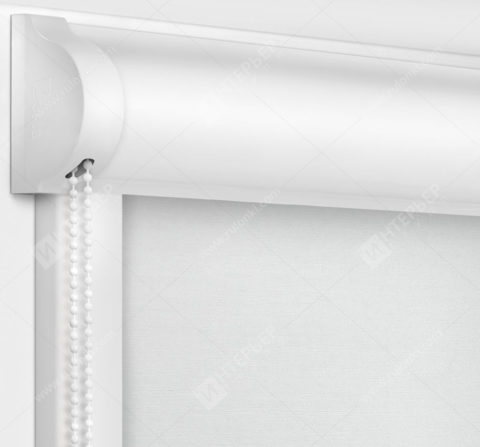Рулонные кассетные шторы УНИ - Лусто снежно-белый