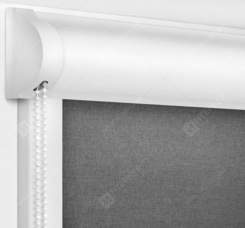 Рулонные кассетные шторы УНИ - Карина темно-серый