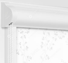 Рулонные кассетные шторы УНИ - Амальфи белый на пластиковые окна