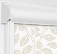 Рулонные кассетные шторы УНИ - Лейси белый на пластиковые окна