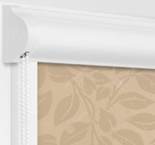 Рулонные кассетные шторы УНИ - Лейси бежевый на пластиковые окна