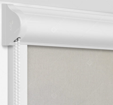 Рулонные кассетные шторы УНИ - Монако серо-бежевый на пластиковые окна