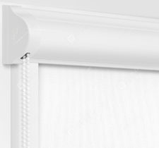 Рулонные кассетные шторы УНИ - Респект фр белый блэкаут на пластиковые окна