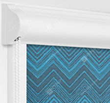 Рулонные кассетные шторы УНИ - Шерни бирюзовый на пластиковые окна