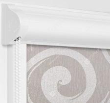 Рулонные кассетные шторы УНИ - Сейшелы серый на пластиковые окна