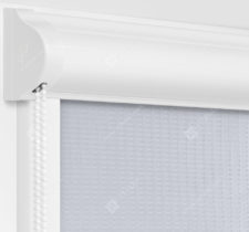 Рулонные кассетные шторы УНИ - Севилья светло-серый блэкаут на пластиковые окна