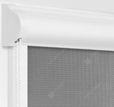 Рулонные кассетные шторы УНИ - Севилья темно-серый блэкаут на пластиковые окна