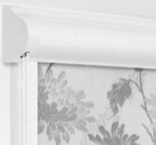 Рулонные кассетные шторы УНИ - Сиена бело-серый на пластиковые окна