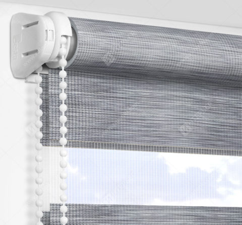 Рулонные шторы День-Ночь - Бергамо серый