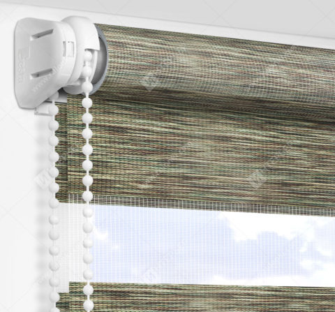 Рулонные шторы День-Ночь - Бергамо зеленый