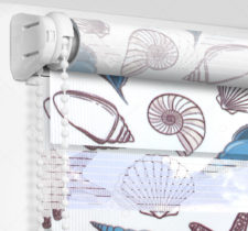 Рулонные шторы День-Ночь - Маера бирюзово-коричневый