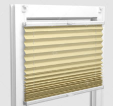 Шторы Плиссе - Аида перл абрикосовый на пластиковые окна