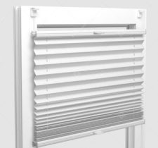 Шторы Плиссе - Аляска перл белый на пластиковые окна