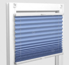 Шторы Плиссе - Аскона голубой на пластиковые окна