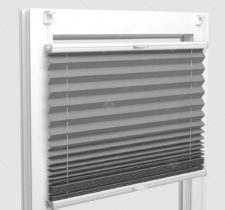 Шторы Плиссе - Аскона серый на пластиковые окна