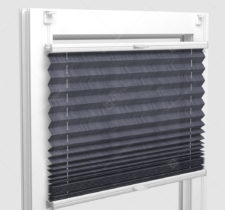 Шторы Плиссе - Авиано темно-серый на пластиковые окна