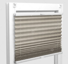 Шторы Плиссе - Бароло перл серо-бежевый на пластиковые окна