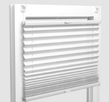 Шторы Плиссе - Базель перл белый на пластиковые окна