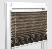 Шторы Плиссе - Гарда орех на пластиковые окна