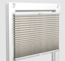 Шторы Плиссе - Капри светло-бежевый на пластиковые окна