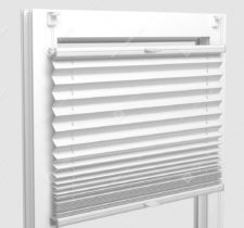 Шторы Плиссе - Корона белый на пластиковые окна