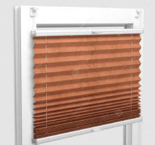 Шторы Плиссе - Краш коралл на пластиковые окна