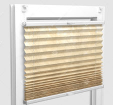 Шторы Плиссе - Краш металлик золото на пластиковые окна