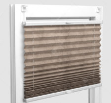 Шторы Плиссе - Краш перл темно-бежевый на пластиковые окна