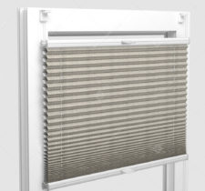 Шторы Плиссе - Оттава блэкаут светло-серый на пластиковые окна