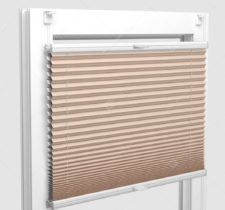 Шторы Плиссе - Палма блэкаут кремовый на пластиковые окна