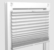 Шторы Плиссе - Шайн белый на пластиковые окна