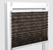 Шторы Плиссе - Самоа коричневый на пластиковые окна