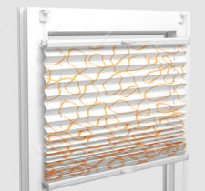 Шторы Плиссе - Тивали оранжевый на пластиковые окна