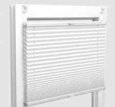 Шторы Плиссе - Тренто снежно-белый на пластиковые окна