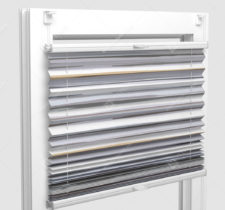 Шторы Плиссе - Васто серый на пластиковые окна