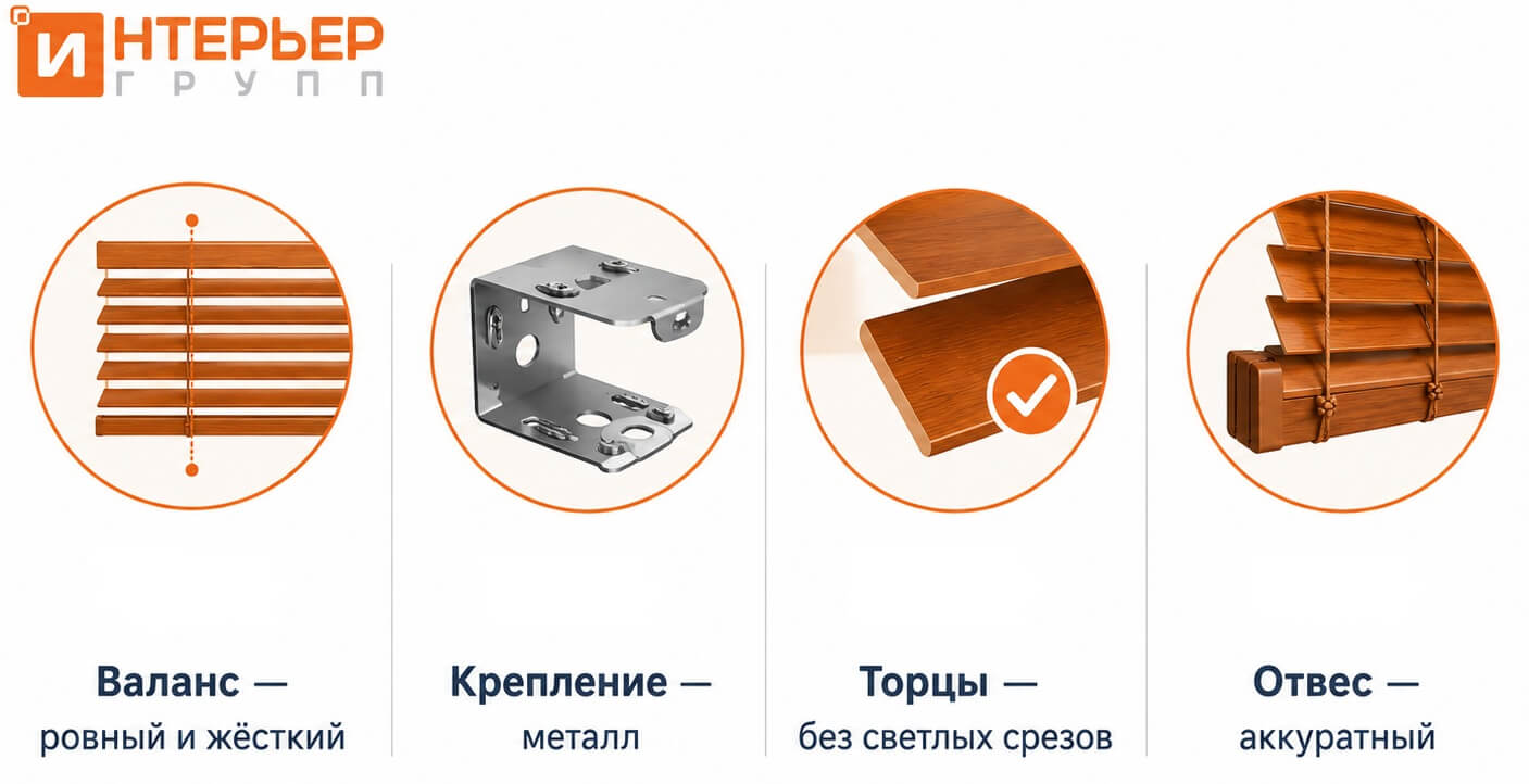 Чек-лист проверки качества деревянных жалюзи перед покупкой